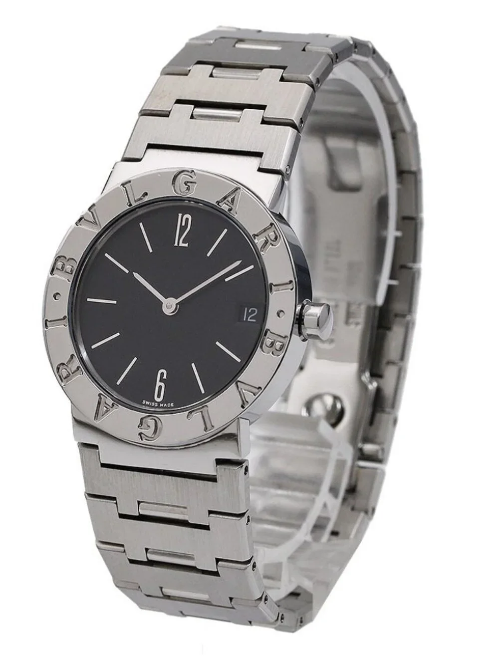 BVLGARI BVLGARIBVLGARI BB30SS Date black Dial Quartz Boy's Watch_948825